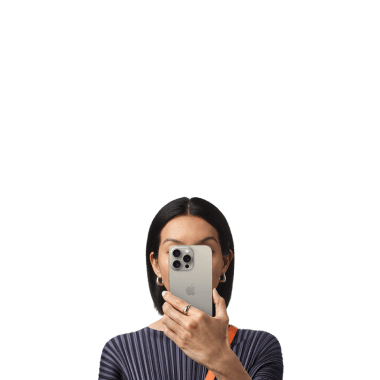 Persona con un iPhone